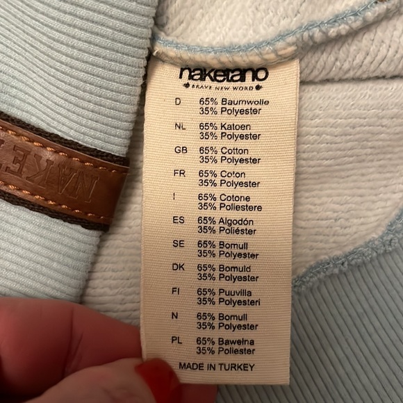 NAKETANO BRAVE NEW WORLD DARTH PULLOVER HOODIE SIZE MEDIUM - Blue/ turquoise - Picture 7 of 16